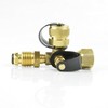 Stanbroil Propane Gas Brass Tee Adapter with 4 Port for