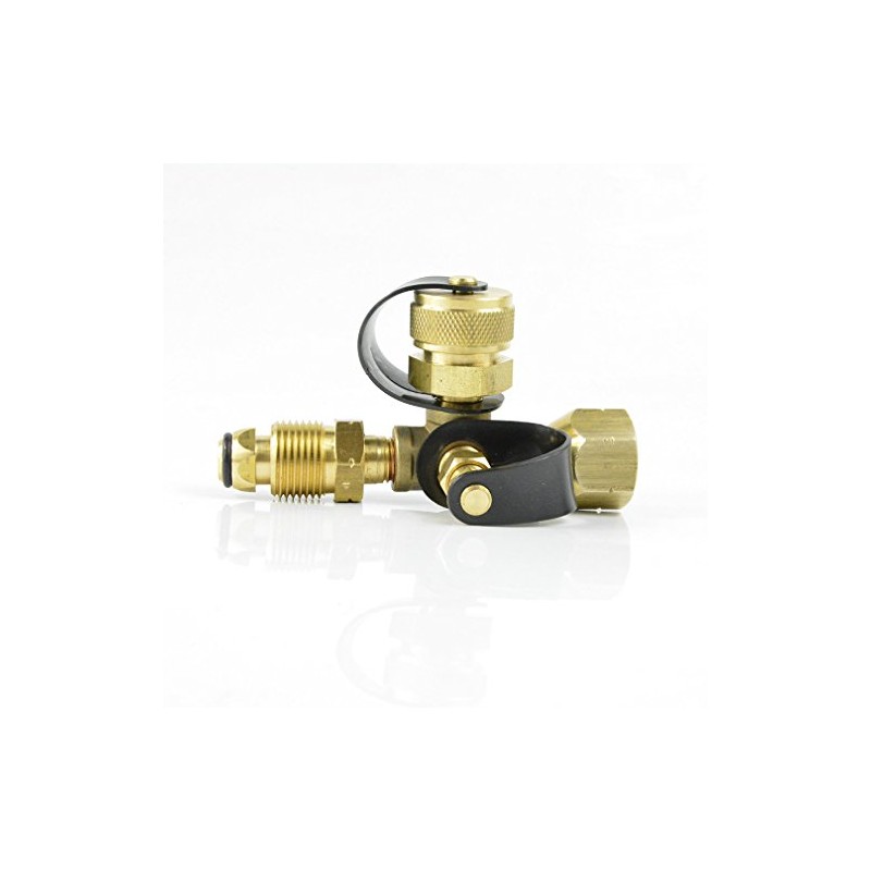 Stanbroil Propane Gas Brass Tee Adapter with 4 Port for