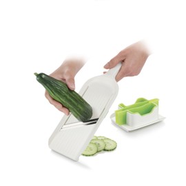 Tescoma 643850 Mandolina con presa multifunzionale, 29,5 cm, linea HANDY