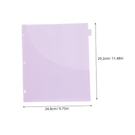 Angoily 12-Pack A4 Plastic Binder Pockets 3 Holes Sturdy Binder Dividers for Document Organization for School and Office Supplies