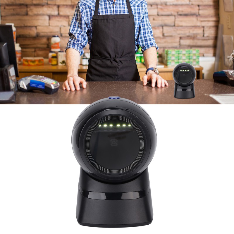 Barcode Scanner Wired 1D 2D Hands Free Easy Connection Accurate