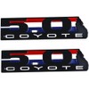 2 Pc 5.0 Coyote Emblem 3D Badge V8 5.0L Howling
