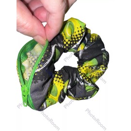SHOPGALNY Tennis Neon PRINT HAIR ZIPPER SCRUNCHIE FUN GIFT IDEA, US Open Tennis NYC, GYM