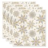 4Pcs Christmas Swedish Dishcloths Gold Silver Snowflake Kitchen Towels Winter