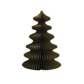 Creative Co-Op Paper Folding Honeycomb Tree with Gold Glitter, Green