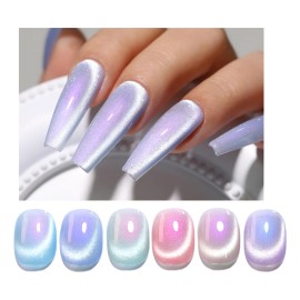 Esmalte Efecto Ojo Gato Gel La Aurora Boreal Gelesh 6colors