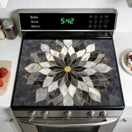AOHMPT Stove Cover Mat for Electric, Non-Slip Drying Mat Stove Top Cover to Elevate Suitable for Kitchen 28×20 Inch Bottle Design