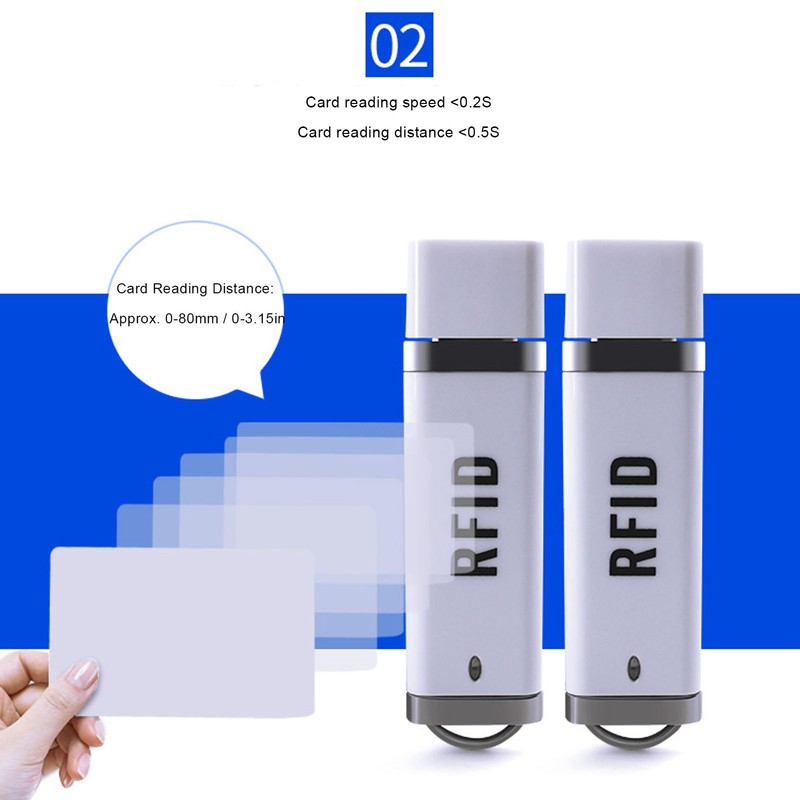 125KHz Portable RFID Reader 5V 100MA U Disk Shape ID