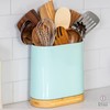 DAILY RITMO Large Kitchen Utensil Holder for Countertop with Bamboo