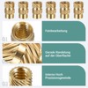 370 Pcs Brass Knurled Insert, M2 M2.5 M3 M4 M5