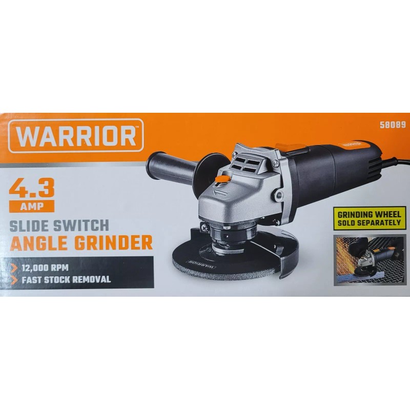 warrior 4-1/2 In Warrior Angle Grinder With Slide Switch 4.3
