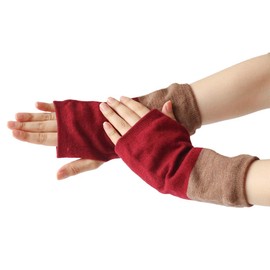 Kinuya SO5795 Arm Warmers Inner Silk Double Weave Wool, Maden