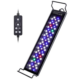 hygger Aquarium LED Lighting, 14 W Full Spectrum Aquarium Lighting, 24/7 Aquarium Lamp Fish Tank Light with 9 Different Colours and 10 Adjustable Brightness for 30-45 cm Freshwater Tanks