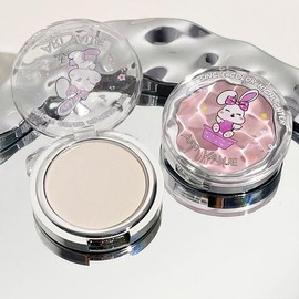 Pink Bunny Monochrome Highlight Powder Delicate Natural Repair Brightening White All-Match Peach Milk Apricot Pink Female - Color: 3# Cherry Blossom Powder