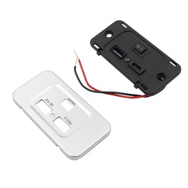 Namvo 2 Pcs Dual USB Car Charger Socket, 12V USB Fast Charging Socket, 36W QC3.0 USB and Type C Fast Charging Socket with Switch, for RV, Boat, Motorcycle, Truck, Boat