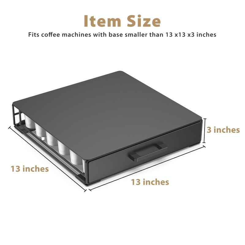 Storage Organizer Drawer for K-Cup Pods, ZECENN Coffee Pods Holder