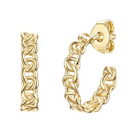 Glanzstücke München Women's Creole Earrings 925 Sterling Silver, Silver