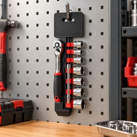 12-Piece 1/4-Inch Ratchet Socket Wrench Set – 72-Tooth Reversible Ratchet Handle with 10 Sockets and Extension Bar