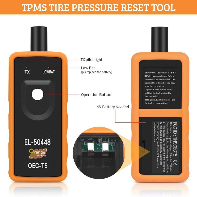 Manybuy EL-50448 TPMS, Resetar Activar Sensor de Presión de Neumáticos