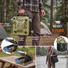 2-Burner Portable Propane Camping Stove with Windshield, 30000 BTU Foldable