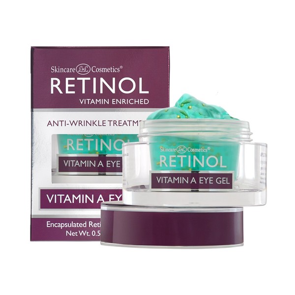 Retinol Vitamin A Eye Gel – Anti-Wrinkle Treatment Minimizes Signs of Aging, Puffiness & Dark Circles Around Eyes – Extra Boost of Retinol From Micro-Beads Restores Tone & Elasticity to Eye Area
