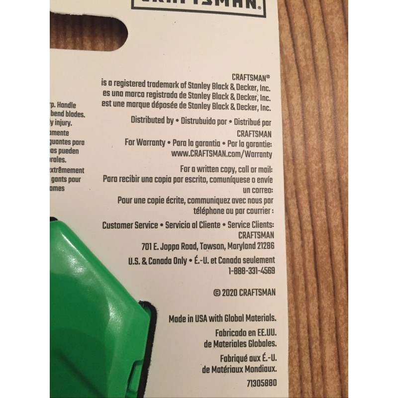 CRAFTSMAN CMHT10589HI-Visibility UTILITY KNIFE WITH 3 BLADES