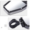 Pair of Universal Textured Black Rectangle Convex Design Glass UTV