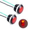 DMWD 2PCS 16mm 110VAC 125VAC Metal Indicator Light 20mA Waterproof