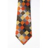 Ctskyte Men Yellow Orange Grey Plaid Silk Ties Checks Fashionable