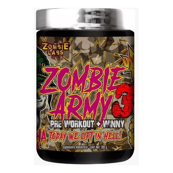 Zombie Labs Zombie Army 3 30 Servicios Pre Entreno + Winny Sabor gummy bullets