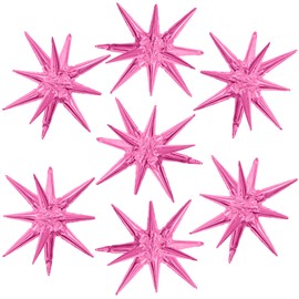 7 Pcs Pink Star Balloons Explosion Balloons For Engagement Bachoeltte Party Decorations Wedding Gender Reveal Party Backdrops Decorations Supplies Pink Birthday Party Decorations Sweet 16 Party