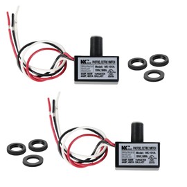 2-Pack 105V-130V AC Photocell Light Sensors，Automatic Dusk-to-Dawn Illumination Switches - Weatherproof，Fit for Outdoor Lighting， Photoelectric Controls with Sunrise & Sunset Detection