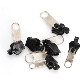 12Pcs Black Universal Instant Fix Zipper Repair Kit Replacement Zip Slider Teeth Zippers Resistant Design Arts,Sewing Notions and Supplies, Crafts and Sewing, Zipper Repair Kit Fasteners