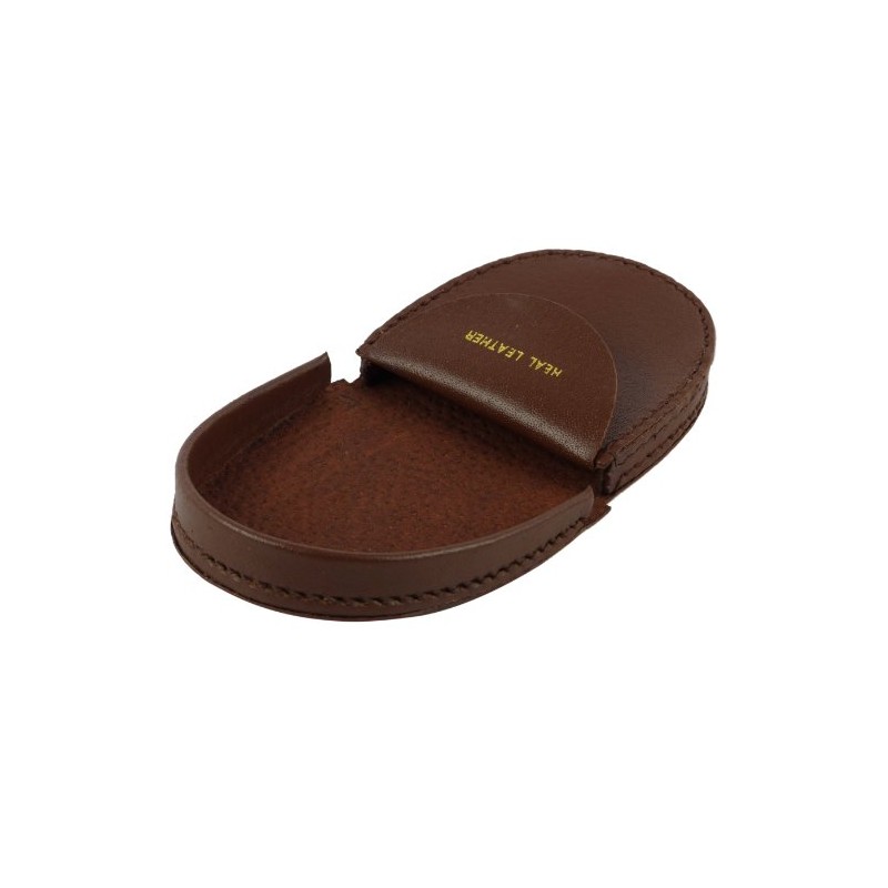 Classic Leather Change Tray Purse (Tan)