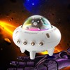 Wireless Bluetooth Speaker Cute Spaceship Shape Speaker Colorful Light Desktop