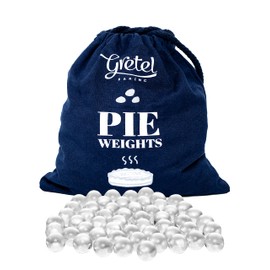 Glass Pie Weights for Baking | Better Than ceramic beads! Dust Free Borosilicate Glass | Large Quantity 2.5 Pounds | Drawstring Storage Bag | Essential baking tools and pie making accessories