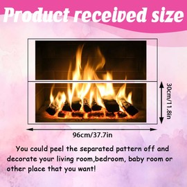 SUPERDANT 3D Wall Sticker Fireplace Bonfire Wall Art Stickers 3D Bonfires Wall Decals Peel and Stick Vinyl Decor for Living Room Bedroom Playroom Home Christmas Wall Decor