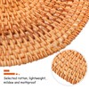 Zerodeko 1 PC Rattan Mat Braided Placemats Round Woven Placemats