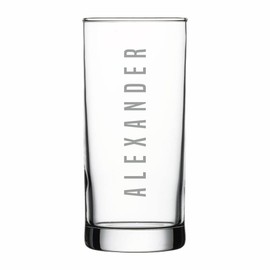 4youDesign Personalisiertes Longdrink-Glas – mit Namensgravur groß – Geschenkidee – Saftglas mit Name – Geschenk zum Geburtstag, Geschenk für Männer und Frauen