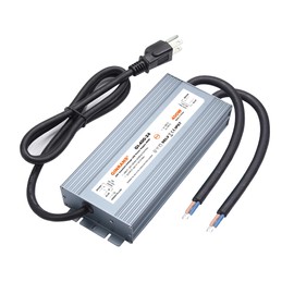GINRANS 400W IP67 Waterproof Constant Voltage LED Driver Power Supply Transformer, 100-130V AC Universal Input with Plug, Output 24V DC 16.67A Max. for Outdoor LED Lighting