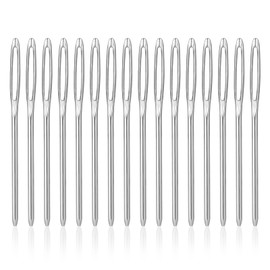 18pcs Large-Eye Blunt Needles, 2" 2.36" 2.75" Yarn Knitting Needles Tapestry Sewing Needles Wool Hand Metal Sewing Knitting Needles for Crochet Projects (Silver)