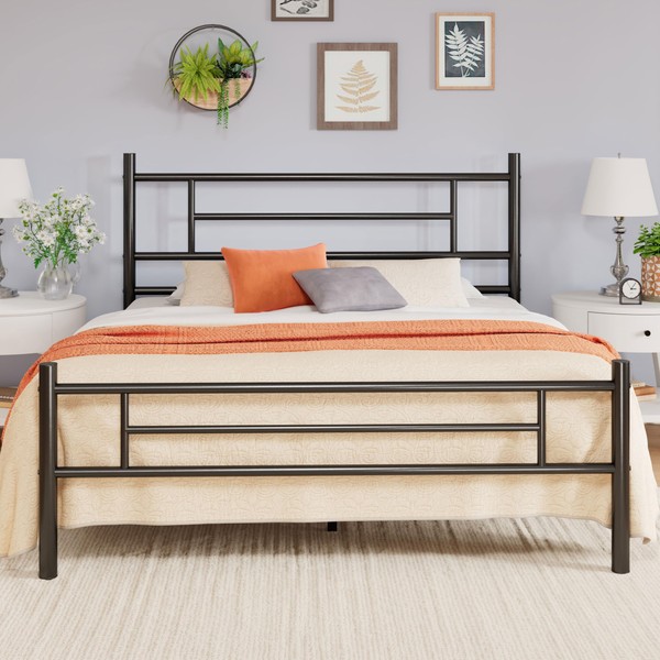 Allewie 14 Inch Queen Size Metal Platform Bed Frame with