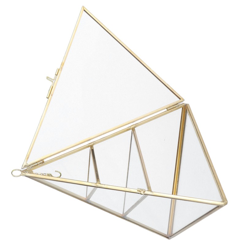 Jewelry Storage Rack Pyramid Shape 3 Layers Decorative Display Stand