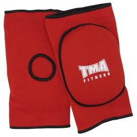TMA Knee Support Brace Protector Foam Pads Guard Wraps Elasticated Shield (Red, L/XL)