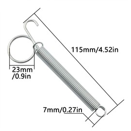 ZRM&E 2pcs 115mm Multifunctional Cage Door Spring Hook Metal Finger Spring Latch Hook for Fixing Pet Cage Door