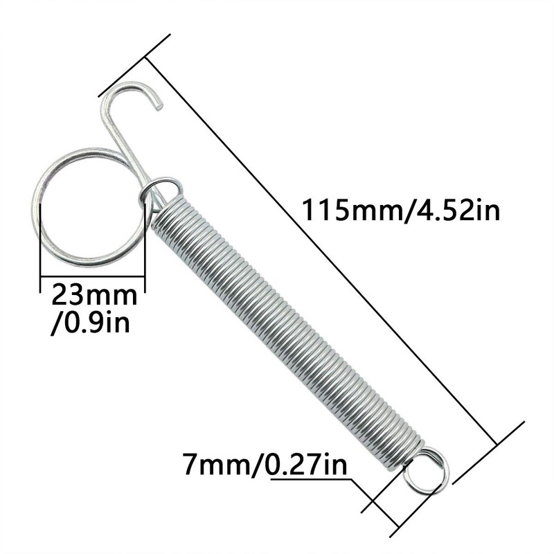 ZRM&E 2pcs 115mm Multifunctional Cage Door Spring Hook Metal Finger
