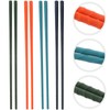 Hemoton 4 Pairs Steel- core Silicone Chopstick Cooking Chopsticks Non-
