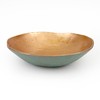 ANDALUCA Cast Metal Extra Large Turquoise Copper Finish Round Decorative