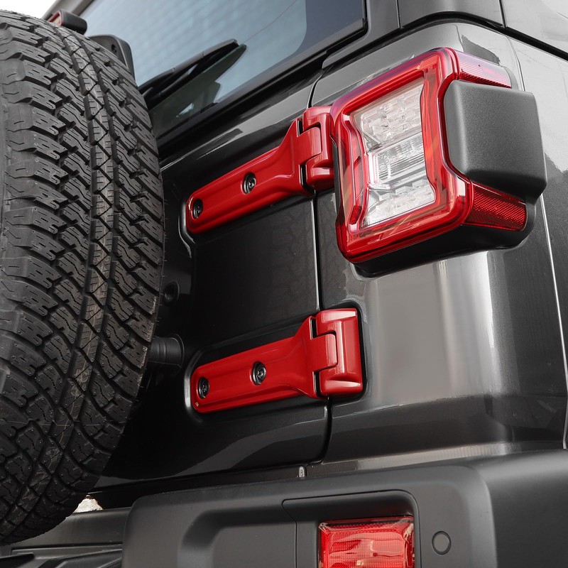RT-TCZ for Jeep JL Tailgate Hinge Cover Trim Decals Red