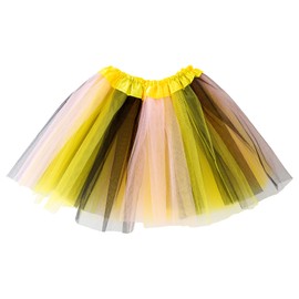 Jastore Girls Layered Stars Sequins Tutu Skirt Princess Ballet Dance Dress for 2-8 Years, Birthday Yellow, One Size